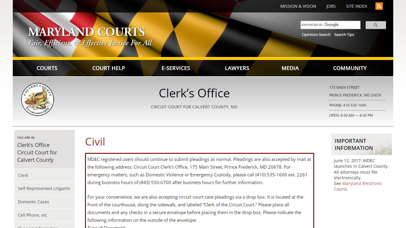Civil | Maryland Courts